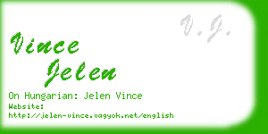 vince jelen business card